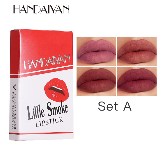 12-Color Matte Lip Gloss Set - Waterproof Nude Shades