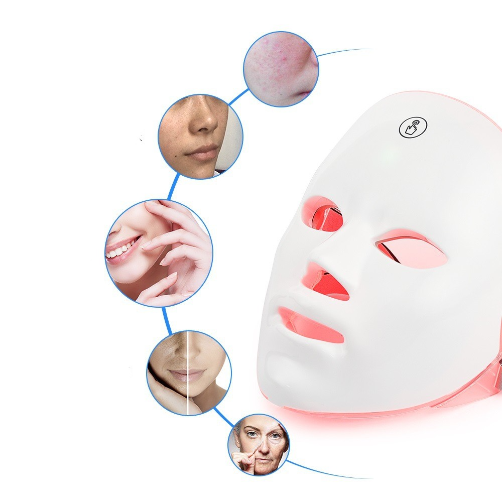 LED Facial Beauty Device - Skin Rejuvenation & Anti-Aging Light Therapy