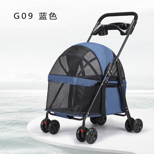 Pet Stroller for Small Dogs and Cats - Lightweight & Foldable