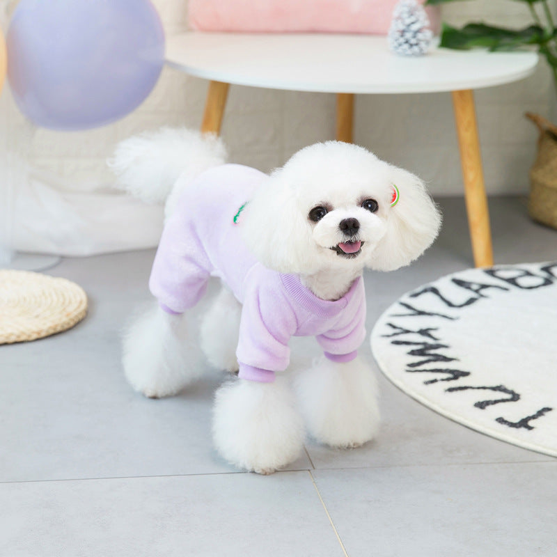 Autumn Winter Pet Clothing - Coral Fleece Dog Outfit